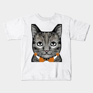 A Cute gray Cat for cat lovers Kids T-Shirt